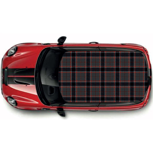 CRW086 Tartan Roof wrap for Mini or any car universal