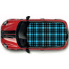 CRW087 blue Tartan Roof wrap for Mini or any car universal