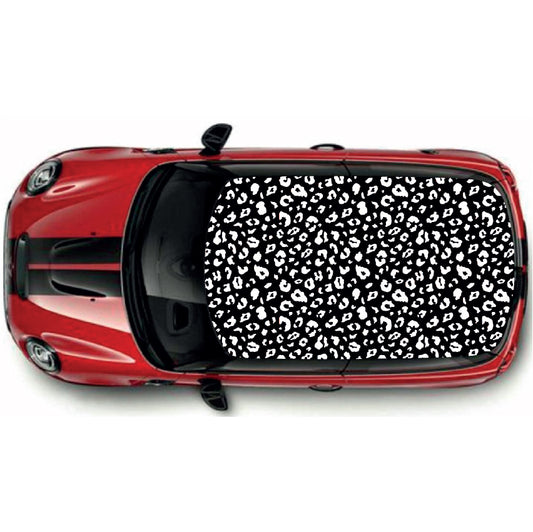 CRW093 Leopard Pattern Roof wrap for Mini or any car universal