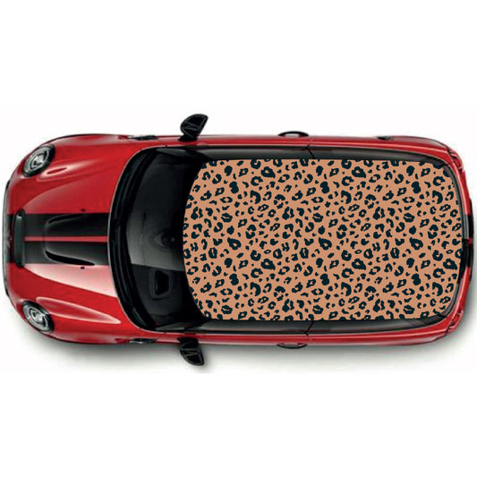 CRW095 Leopard Pattern Roof wrap for Mini or any car universal