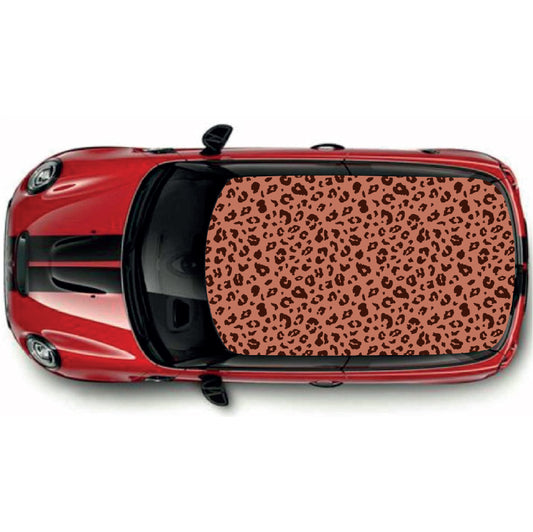 CRW096 Leopard Pattern Roof wrap for Mini or any car universal