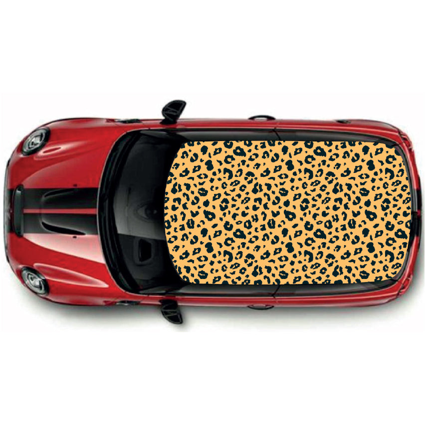 CRW098 Leopard Pattern Roof wrap for Mini or any car universal