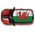 CRW101 Wales Flag Printed Roof Wrap For Mini Or Any Car Universal