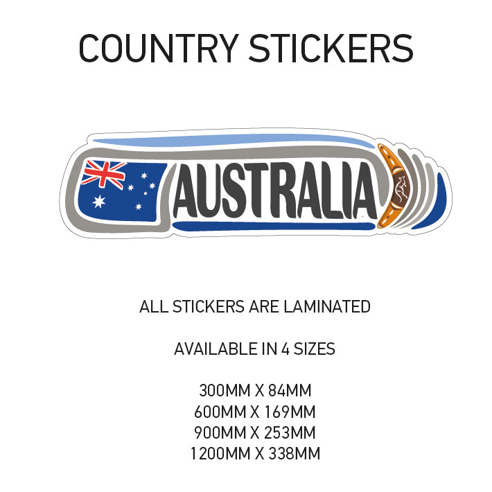 Austrailia Country Flag Sticker CF/CS/SCF/MIS