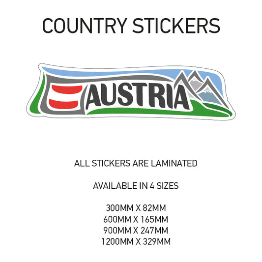 CS02 Austria Country Sticker 1200mm x 338mm