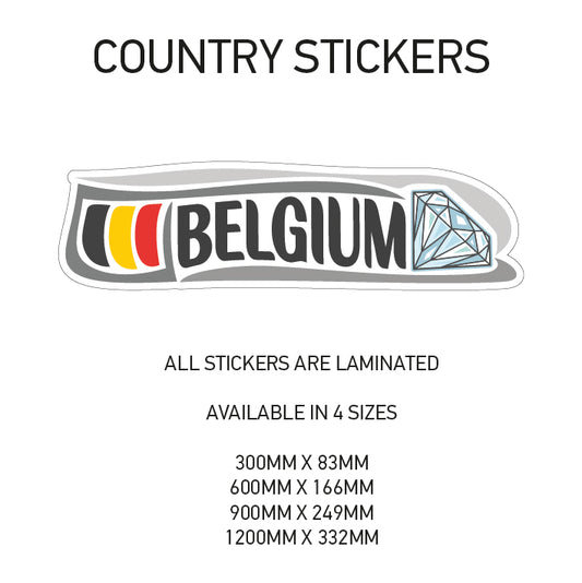 CS03 Belgium Country Sticker 1200mm x 338mm