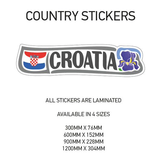 CS05 Croatia Country Sticker 1200mm x 338mm