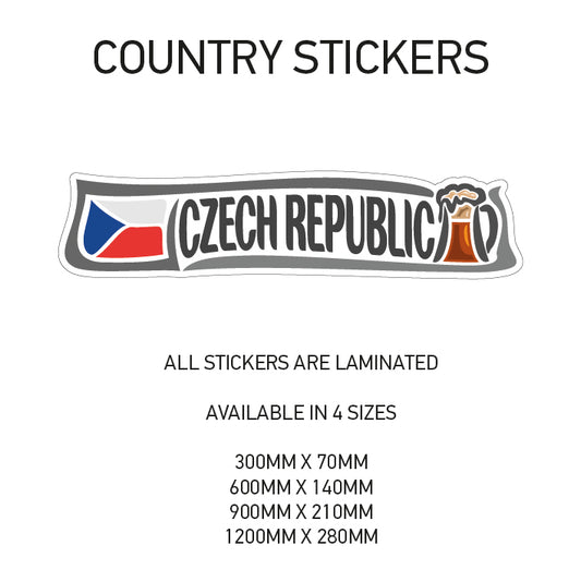 CS06 Czech Republic Country Sticker 1200mm x 338mm