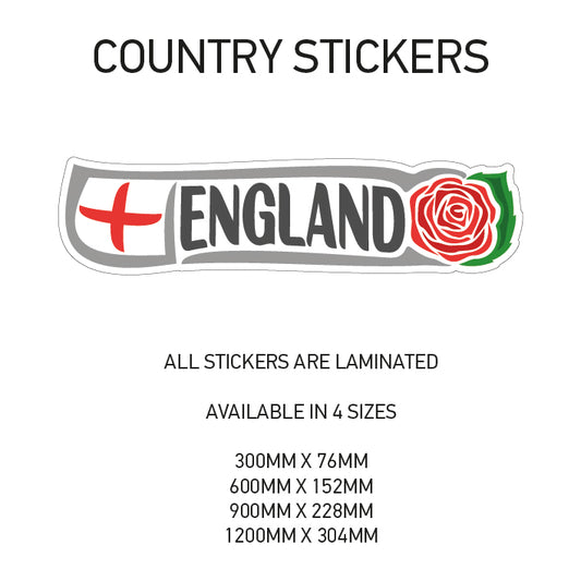 CS08 England Country Sticker 1200mm x 338mm