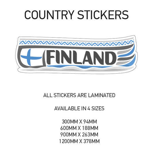 CS09 Finland Country Sticker 1200mm x 338mm
