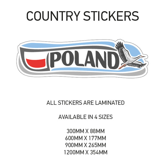 CS10 Poland Country Sticker 1200mm x 338mm