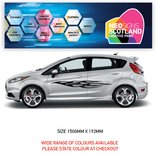 CSG01 Car Side Graphics X 2  Universal Will Fit Any Car or Van