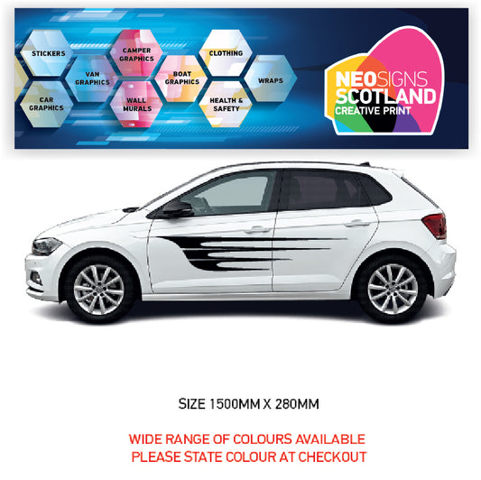 CSG03 Car Side Graphics X 2  Universal Will Fit Any Car or Van