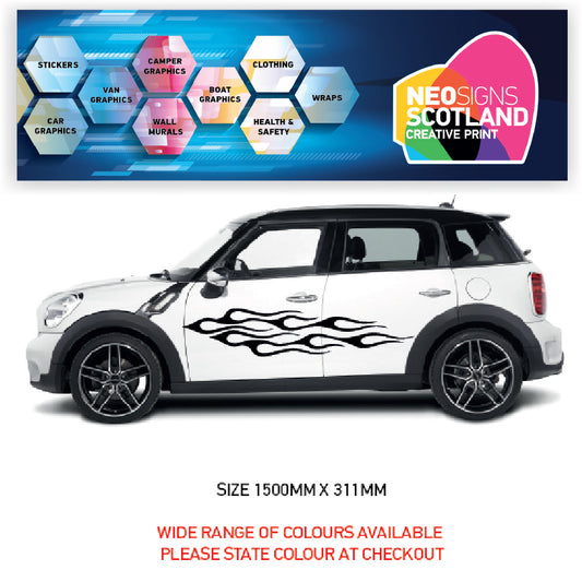 CSG04 Car Side Graphics X 2  Universal Will Fit Any Car or Van