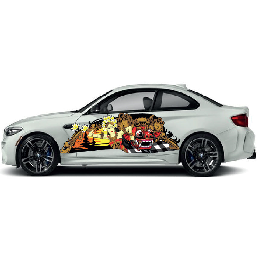 CSW02 Manga Printed Laminated Sides wrap stickers graphics universal