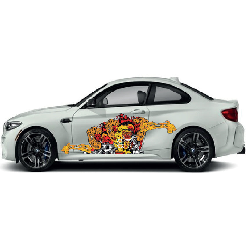 CSW05 Dragon Printed Laminated Sides wrap stickers graphics universal