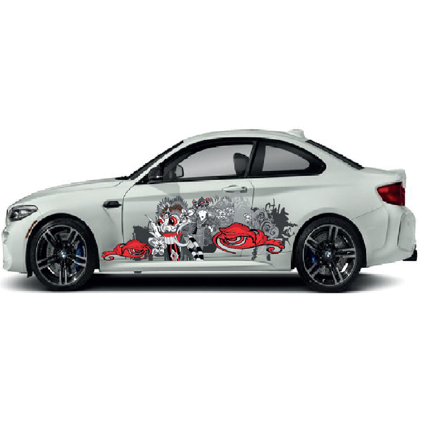 CSW10 Indian Printed Laminated Sides wrap stickers graphics universal