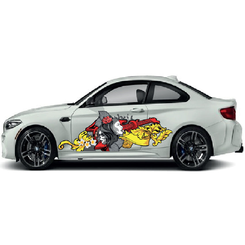 Car Side Wrap Various Designs Available