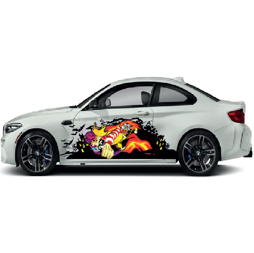 CSW13 Skelton Printed Laminated Sides wrap stickers graphics universal