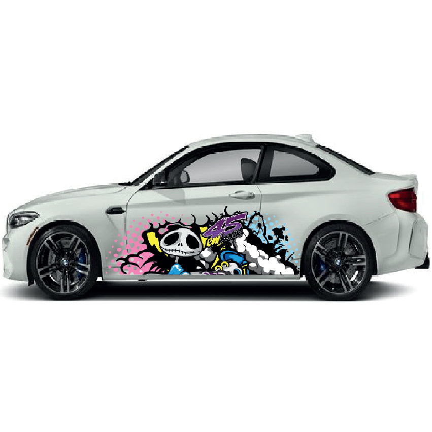 CSW14 Skelton Printed Laminated Sides wrap stickers graphics universal