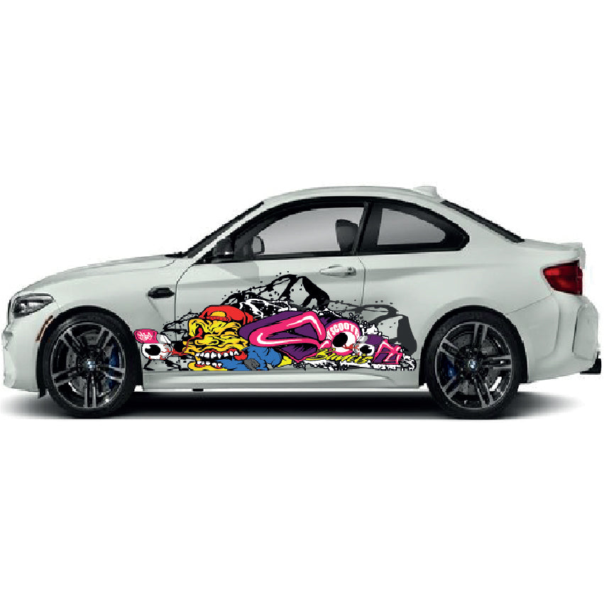 Car Side Wrap Various Designs Available