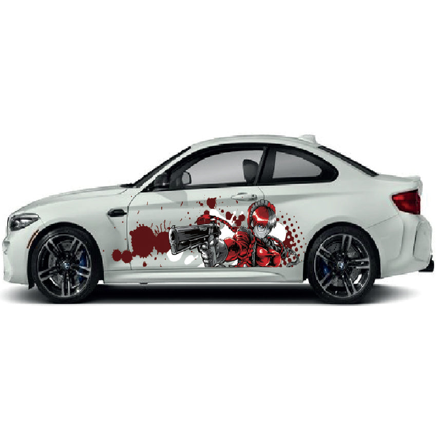 CSW22 Anime Bullets Printed Laminated Sides wrap stickers graphics universal