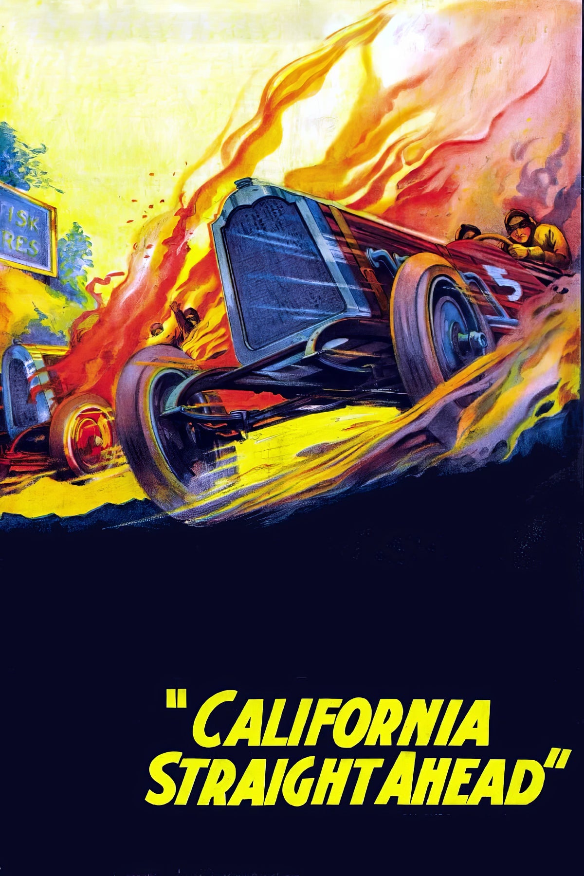 1920 California Straight Ahead (1925) Film/Movie Premium Waterproof & Tear Resistant Posters