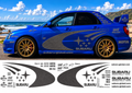 Subaru WRC Rally Kit 3 With Sponsors for Subaru Impreza Carbon Fibre Vinyl Only