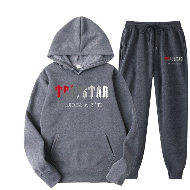 Men's Oversized Letter Print Hoodie and Sweatpants Two-Piece Set