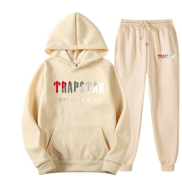 Men's Oversized Letter Print Hoodie and Sweatpants Two-Piece Set