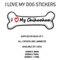 DBS01-10 Funny I Love My Dog Vinyl Sticker x2 Car Van Decal Pet Animal Lover Various Designs Available