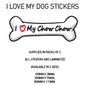 DBS01-10 Funny I Love My Dog Vinyl Sticker x2 Car Van Decal Pet Animal Lover Various Designs Available
