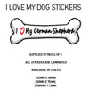 DBS11-20 Funny I Love My Dog Vinyl Sticker x2 Car Van Decal Pet Animal Lover Various Designs Available