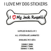 DBS11-20 Funny I Love My Dog Vinyl Sticker x2 Car Van Decal Pet Animal Lover Various Designs Available