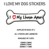 DBS11-20 Funny I Love My Dog Vinyl Sticker x2 Car Van Decal Pet Animal Lover Various Designs Available