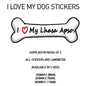 DBS11-20 Funny I Love My Dog Vinyl Sticker x2 Car Van Decal Pet Animal Lover Various Designs Available