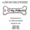 DBS11-20 Funny I Love My Dog Vinyl Sticker x2 Car Van Decal Pet Animal Lover Various Designs Available
