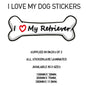 DBS21-30 Funny I Love My Dog Vinyl Sticker x2 Car Van Decal Pet Animal Lover Various Designs Available