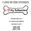 DBS21-30 Funny I Love My Dog Vinyl Sticker x2 Car Van Decal Pet Animal Lover Various Designs Available