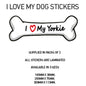 DBS21-30 Funny I Love My Dog Vinyl Sticker x2 Car Van Decal Pet Animal Lover Various Designs Available