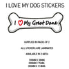 DBS21-30 Funny I Love My Dog Vinyl Sticker x2 Car Van Decal Pet Animal Lover Various Designs Available