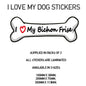 DBS31-40 Funny I Love My Dog Vinyl Sticker x2 Car Van Decal Pet Animal Lover Various Designs Available