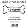 DBS31-40 Funny I Love My Dog Vinyl Sticker x2 Car Van Decal Pet Animal Lover Various Designs Available