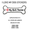 DBS31-40 Funny I Love My Dog Vinyl Sticker x2 Car Van Decal Pet Animal Lover Various Designs Available