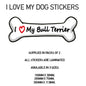 DBS31-40 Funny I Love My Dog Vinyl Sticker x2 Car Van Decal Pet Animal Lover Various Designs Available