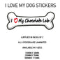 DBS41-50 Funny I Love My Dog Vinyl Sticker x2 Car Van Decal Pet Animal Lover Various Designs Available