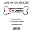 DBS41-50 Funny I Love My Dog Vinyl Sticker x2 Car Van Decal Pet Animal Lover Various Designs Available