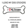 DBS41-50 Funny I Love My Dog Vinyl Sticker x2 Car Van Decal Pet Animal Lover Various Designs Available