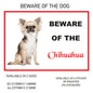 DS01-10 Funny Beware  Dog Vinyl Car Van Decal Printed Laminated Sticker Pet Animal Lover Various Designs Available