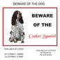 DS01-10 Funny Beware  Dog Vinyl Car Van Decal Printed Laminated Sticker Pet Animal Lover Various Designs Available